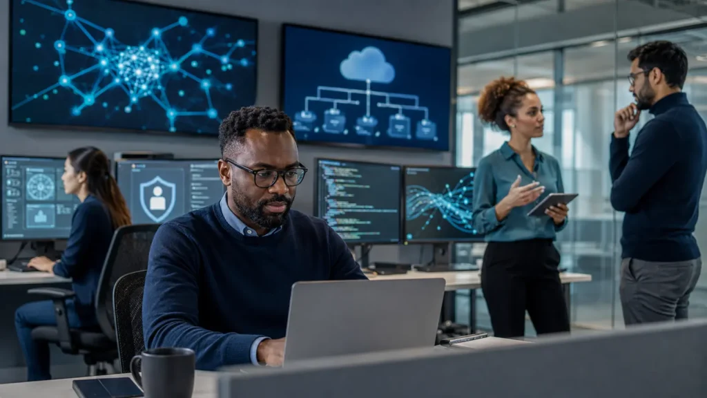 An IT professional developing skills in artificial intelligence, cybersecurity, cloud computing, automation and communication